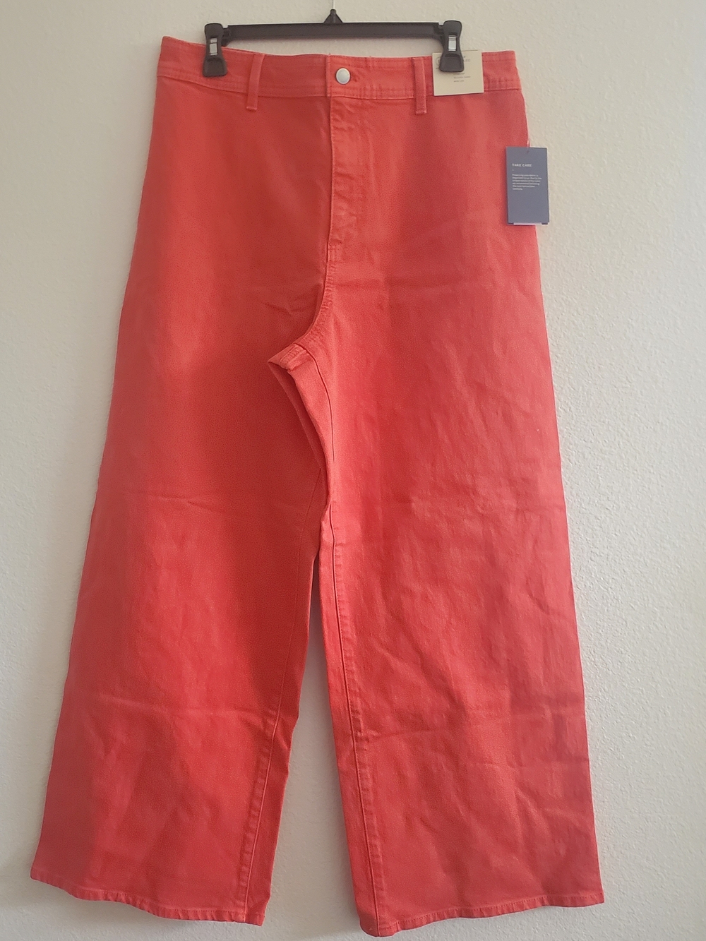 Universal Thread Women's Coral Red Sailor High-Rise Wide Leg Jeans Size 12